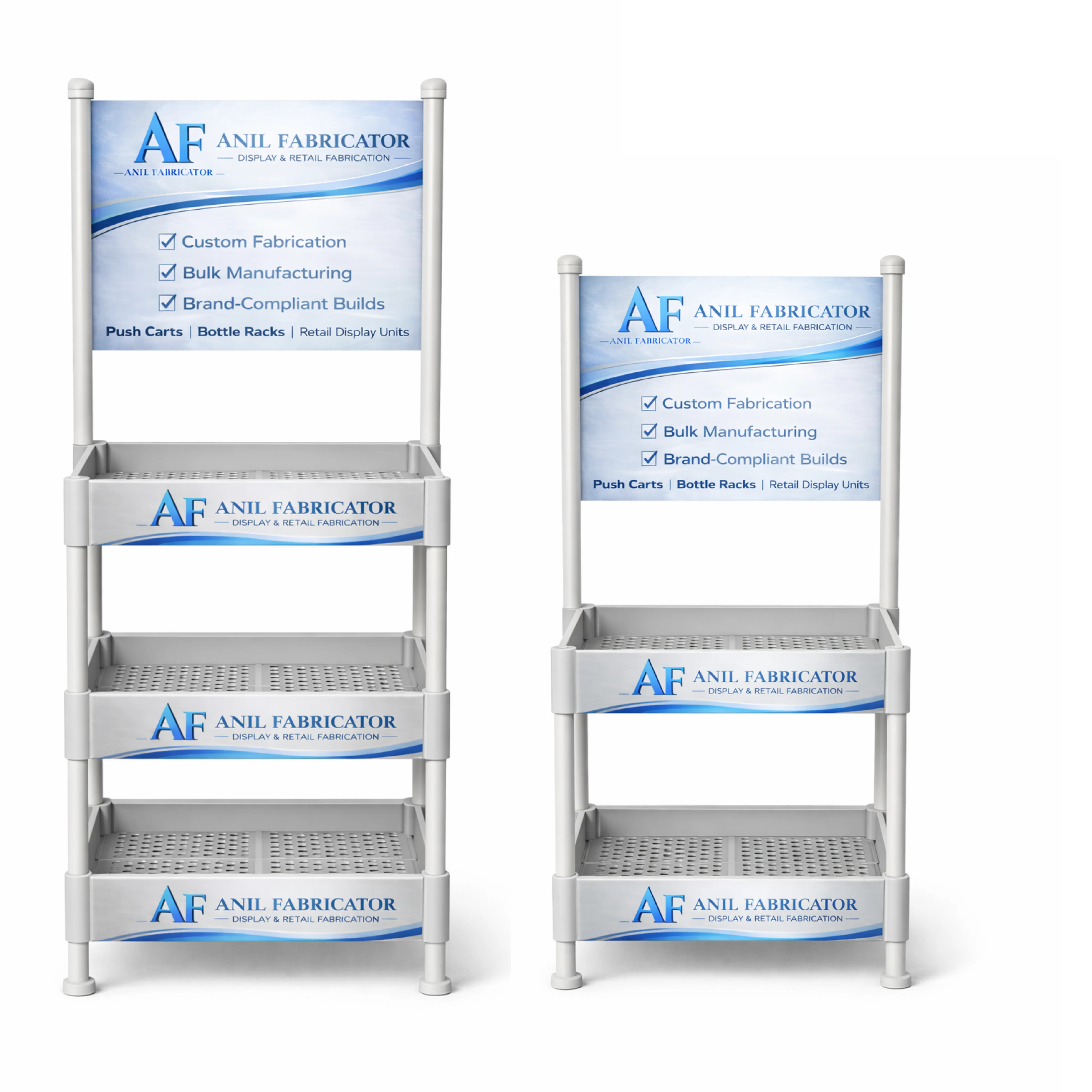 RetailMax Counter Rack - PVC front view